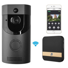 Timbre inalámbrico con video WiFi Cámara de seguridad HD inteligente con detección de movimiento PIR Visión nocturna Conversación bidireccional y video en tiempo real